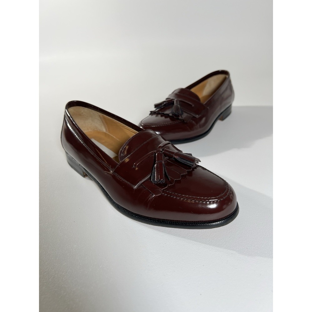 Mezlan Santander Tassel Loafer | Burgundy Calf | High Shine | Men's 7  W